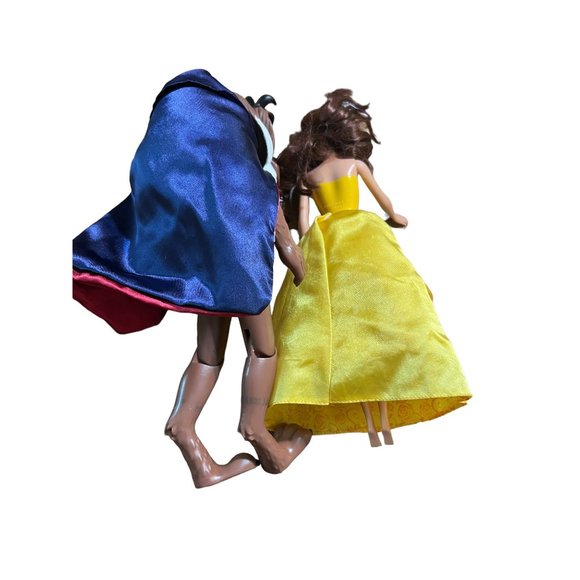 Disney Beauty & the Beast dolls Belle 12" Beast 13" - Picture 6 of 6